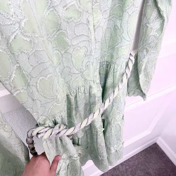 Tuckernuck Roller Rabbit Clermont Nori Dress Green Metallic Size M - Picture 8 of 8